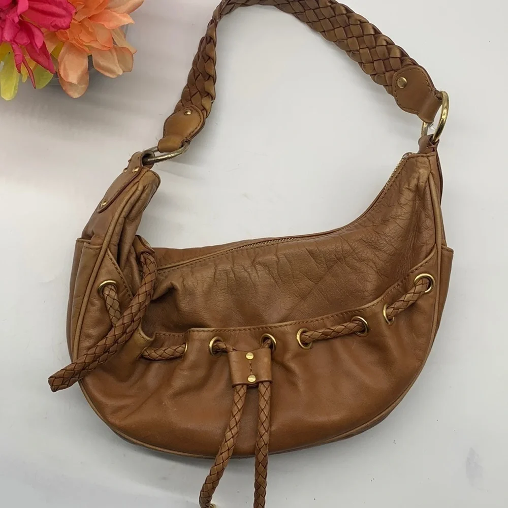 Michael Michael Kors Carmel Color Leather Hobo Bag. BRN1596B